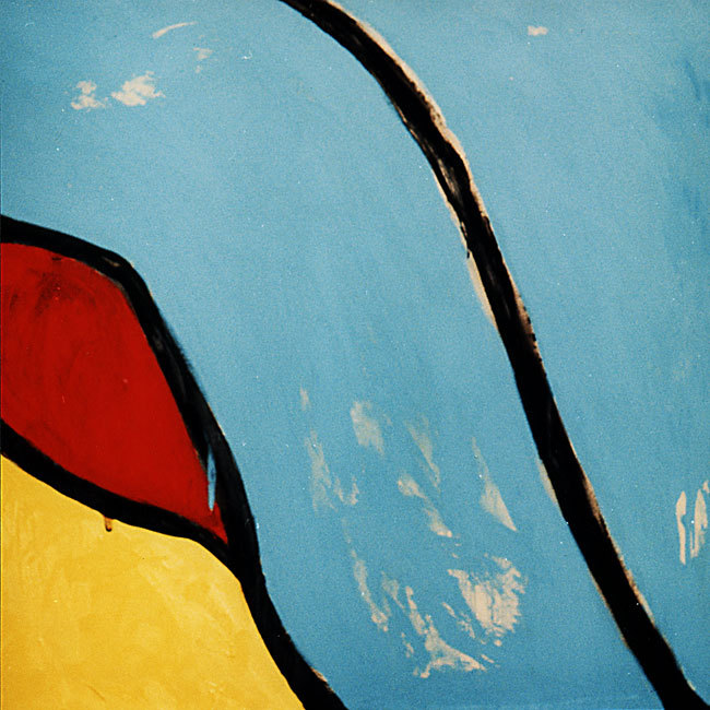 naidos's bird, mixed media on large stretched canvas, 98, participated and sold in ArtLink@Sotheby's International Young Art 1999 (Sotheby's Chicago)