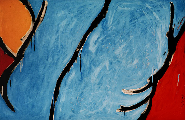 naidos's bird, acrylic on canvas on large canvas, 98, available