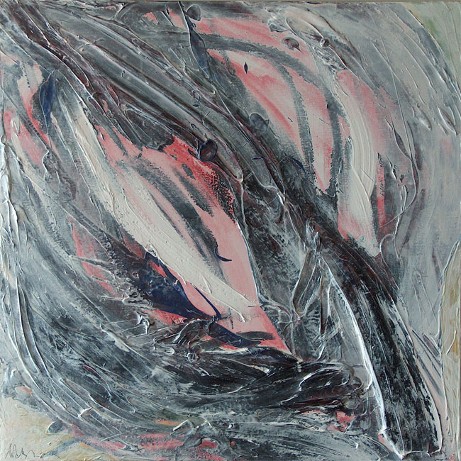 Naidos's bird, mixed media on small canvas, 2005, figurative abstract, expressive painting, sold